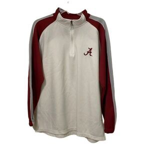 NCAA University of Alabama 1/4 Zip Jacket Top Mens Large Crimson Tide Football